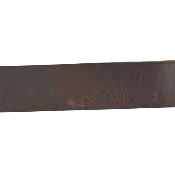 Harold’s women’s brown leather silver buckle Made in Italy belt size small main image 8